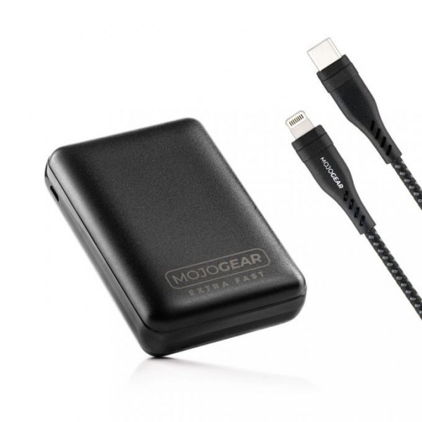 Verlating Mooie vrouw heel Reporterstore.com - MOJOGEAR duo set for iPhone & iPad: 10,000 mAh MINI  Extra Fast power bank + Lightning to USB-C cable (1.5 meters)